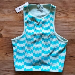 🦋Nwt Teal Garage Crop Top🦋